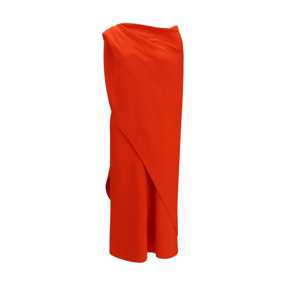 Robe décontractée en soie multicolore de Balenciaga, coupe fluide et élégante, avec motifs colorés et détails sophistiqués.