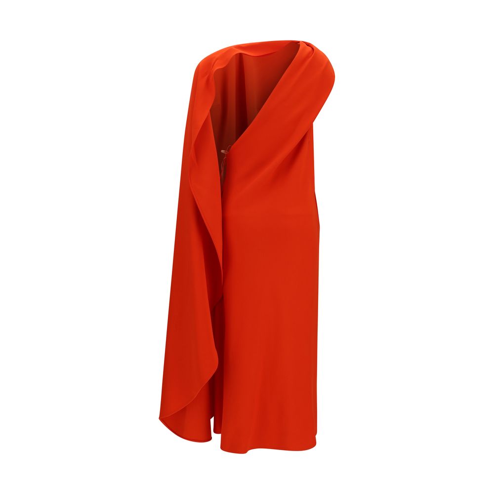 Robe décontractée en soie multicolore Balenciaga, coupe fluide et élégante, avec motifs colorés.