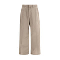Pantalon décontracté beige en coton de Balenciaga, style casual, avec coupe confortable et détails modernes.