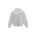 Sweatshirt blanc en coton de Balenciaga, coupe décontractée avec logo discret, porté sur un mannequin.