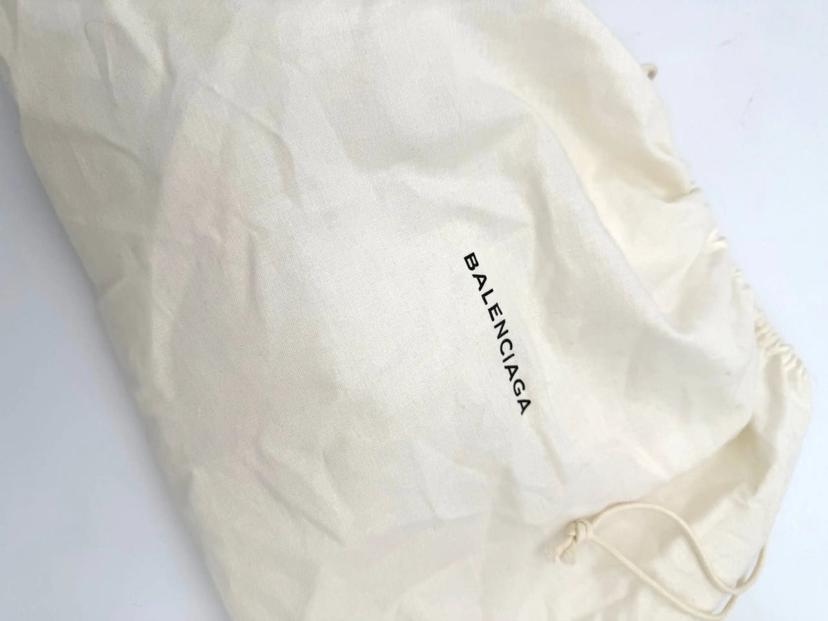 Sac en coton crème à cordon avec logo balenciaga noir pour pouch bleu balenciaga le cagole