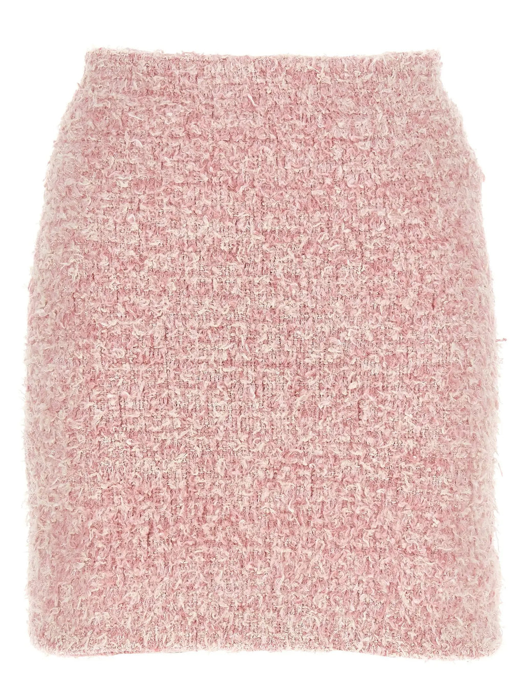 Jupe mini rose douce en maille texturée avec tissu pelucheux confortable balenciaga multicolor coton longue jupe
