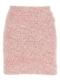 Jupe mini rose douce en maille texturée avec tissu pelucheux confortable balenciaga multicolor coton longue jupe