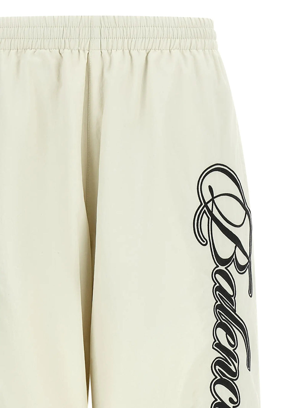 Pantalon de sport crème en polyamide balenciaga logo cursif noir vertical multicolore