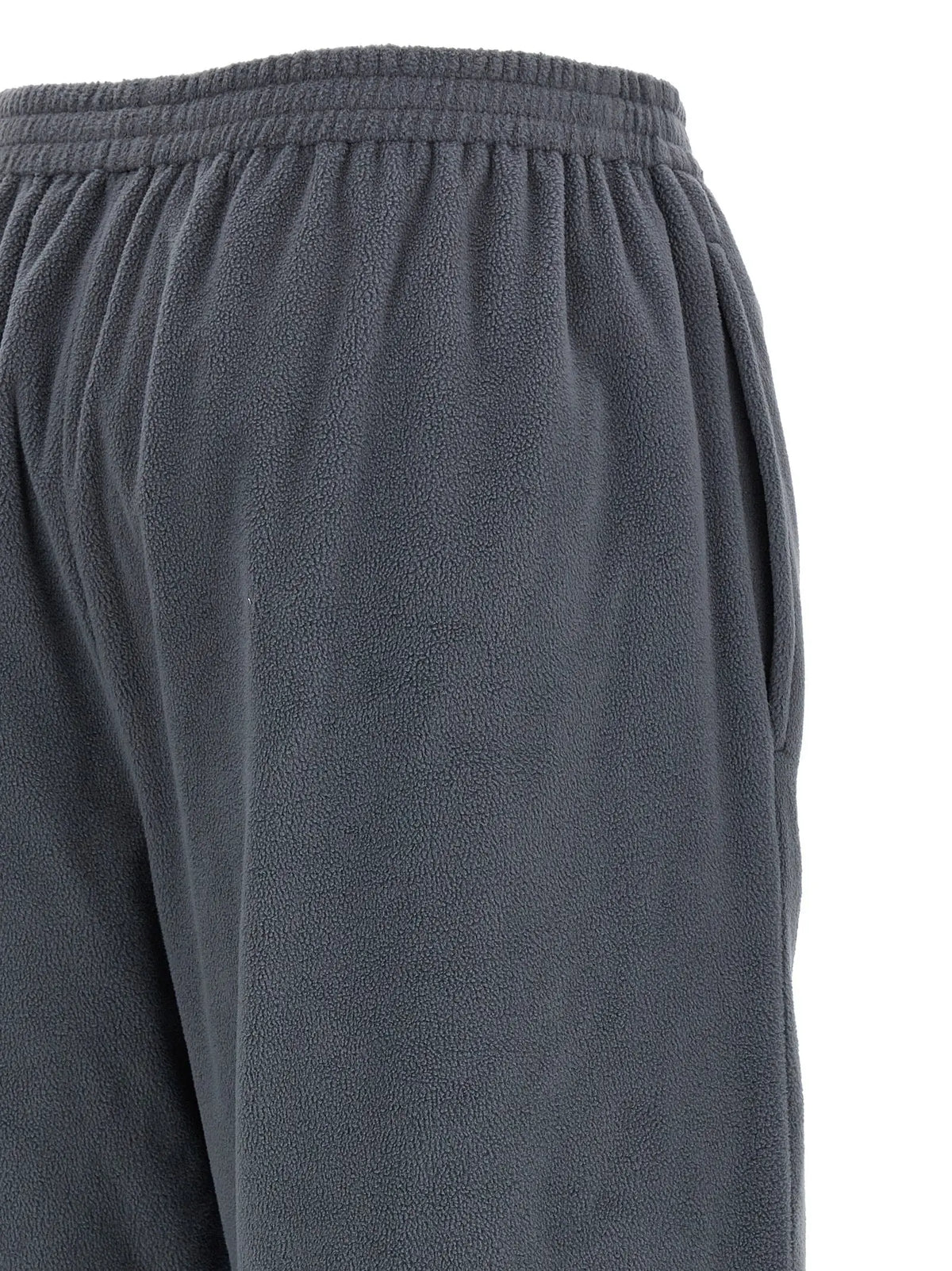Pantalon de sport multicolore balenciaga en polyamide avec poches latérales et taille élastique gris foncé en polaire