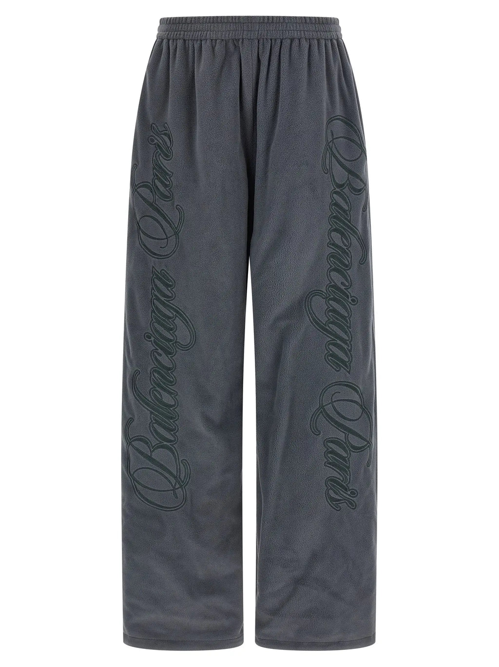 Pantalon de sport multicolore en polyamide balenciaga avec pantalon en velours côtelé gris foncé à coupe large et broderie paris
