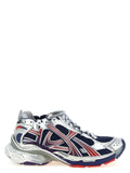 Baskets Balenciaga multicolores en polyéthylène avec dessus en mesh argent rouge et bleu marine Asics flinner