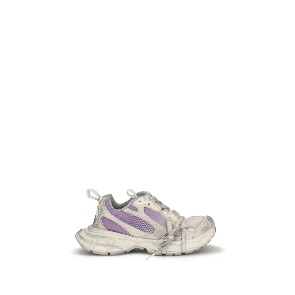 Baskets athlétiques balenciaga multicolores en polyéthylène blanc et lavande à maillage épais avec semelle texturée