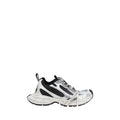 Sneakers balenciaga multicolor en polyurethane argent et noir avec empeigne metallique reflechissante et semelle epaisse en caoutchouc