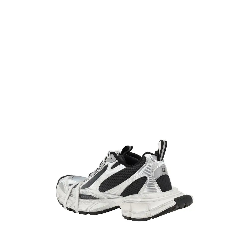 Sneaker balenciaga multicolore en polyuréthane argent et noir avec semelle épaisse superposée pour activité sportive