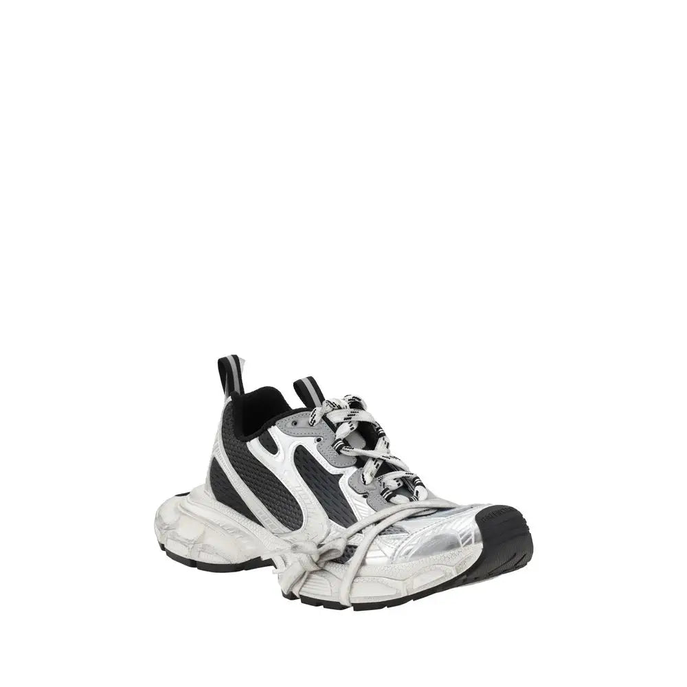 Balenciaga multicolor polyurethane baskets athlétiques avec semelle épaisse translucide argent et noir