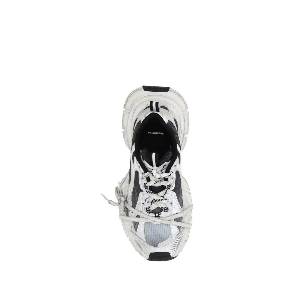 Baskets balenciaga multicolore en polyuréthane blanc et noir avec semelle épaisse superposée triple s