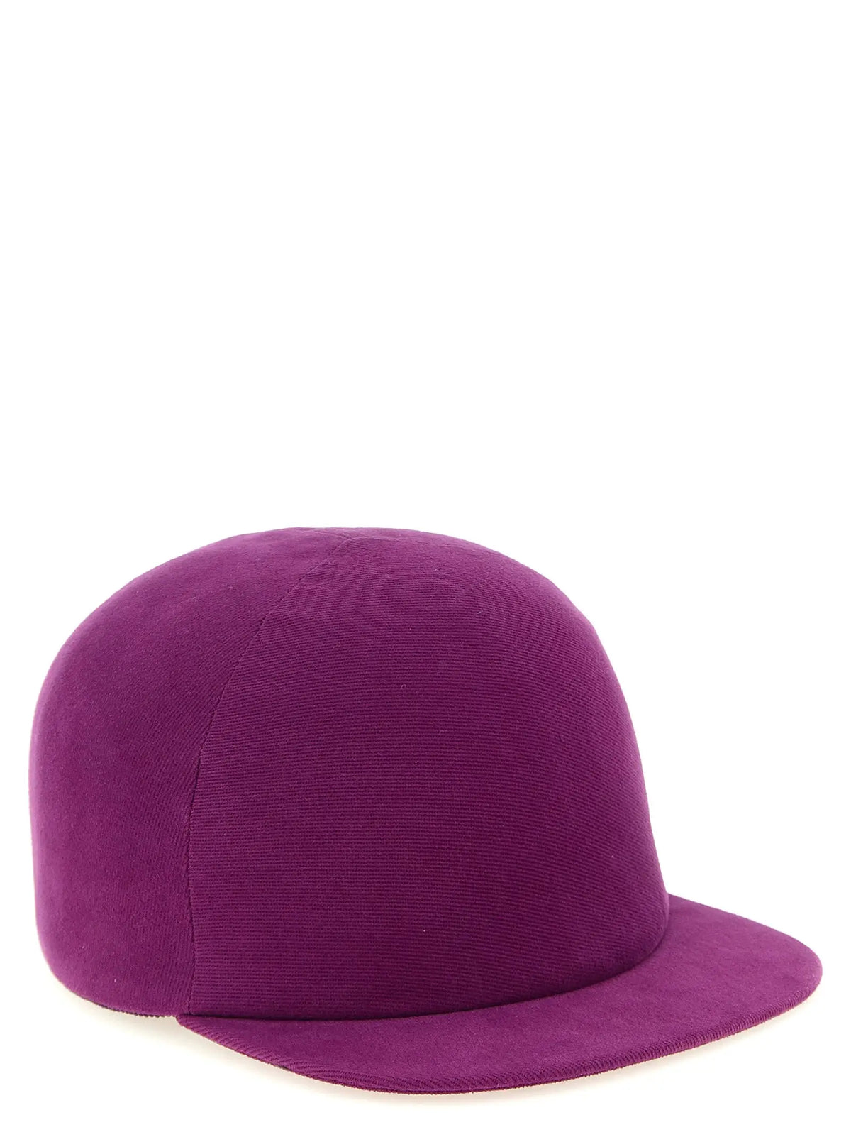 Casquette de baseball balenciaga en coton violet avec visière plate et couronne structurée en suède