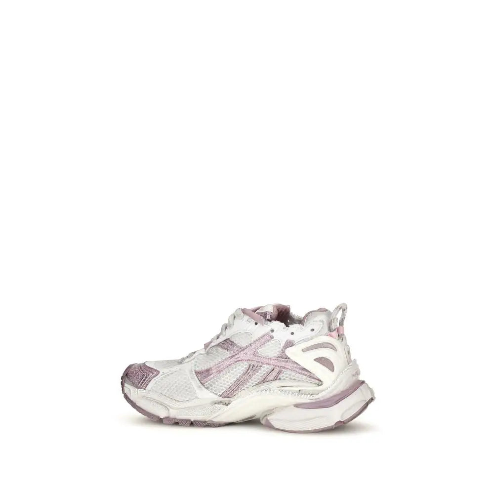 Sneakers balenciaga pour homme en polyester violet blanc avec tige en mesh et semelle épaisse sportive