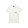 T-shirt blanc en coton de la marque Balenciaga, affichant un design épuré et moderne, porté sur un mannequin.