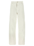 Jean denim large balenciaga blanc en coton couleur crème avec un design minimaliste et épuré