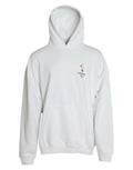 Balenciaga sweat à capuche blanc en coton avec logo brodé paris 2024 jeux olympiques sur la poitrine gauche