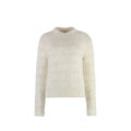 Sweatshirt balenciaga blanc en élasthanne avec motif logo balenciaga crème en maille duveteuse