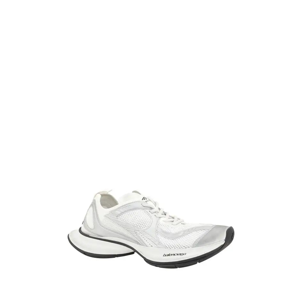 Baskets athletic balenciaga blanches avec empeignes en mesh et synthétique et semelle en caoutchouc noire