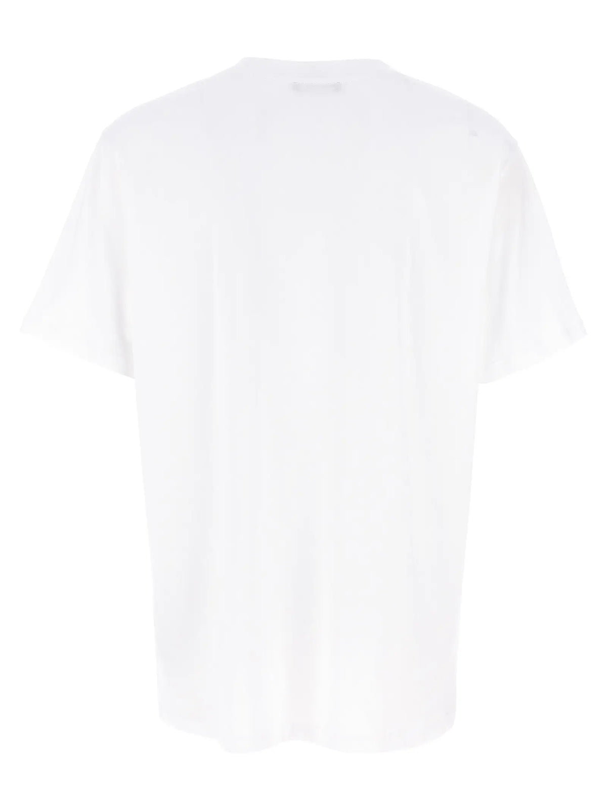 T-shirt balmain bicolor en coton biologique blanc avec design minimaliste et coupe décontractée