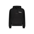 Sweat à capuche balmain noir en coton avec lettrage blanc balmain sur la poitrine