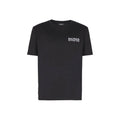 Balmain black cotton t-shirt with white balmain logo printed on the chest