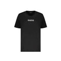 T-shirt balmain noir en coton avec logo balmain blanc imprimé sur la poitrine