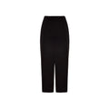 Pantalon casual balmain en viscose noir taille haute coupe ajustée élégante