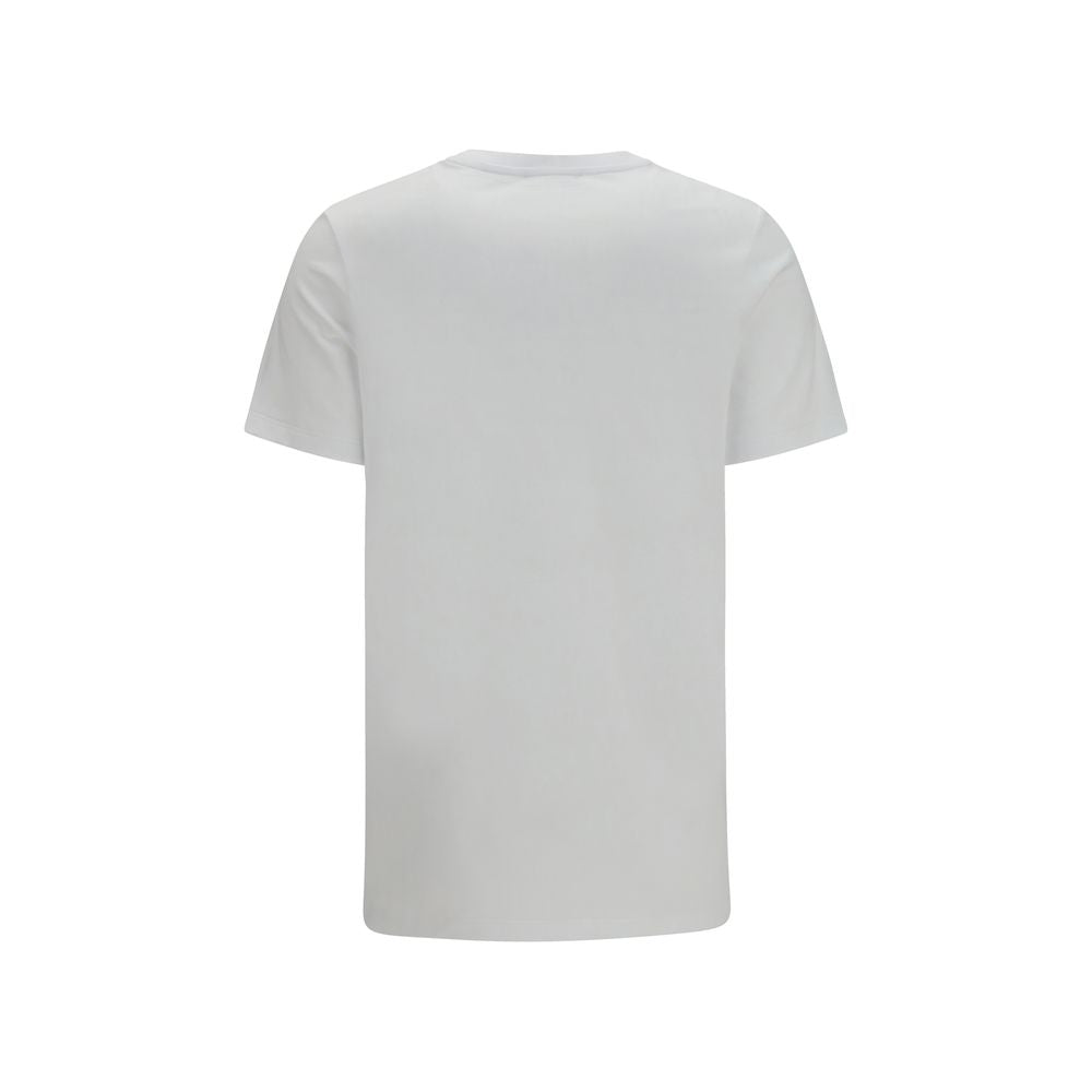 T-shirt blanc en coton de la marque Balmain, coupe classique et logo discret visible sur le devant.