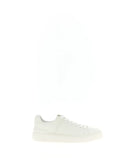 Baskets basses blanches en cuir de veau balmain avec design minimaliste et détails de couture subtils