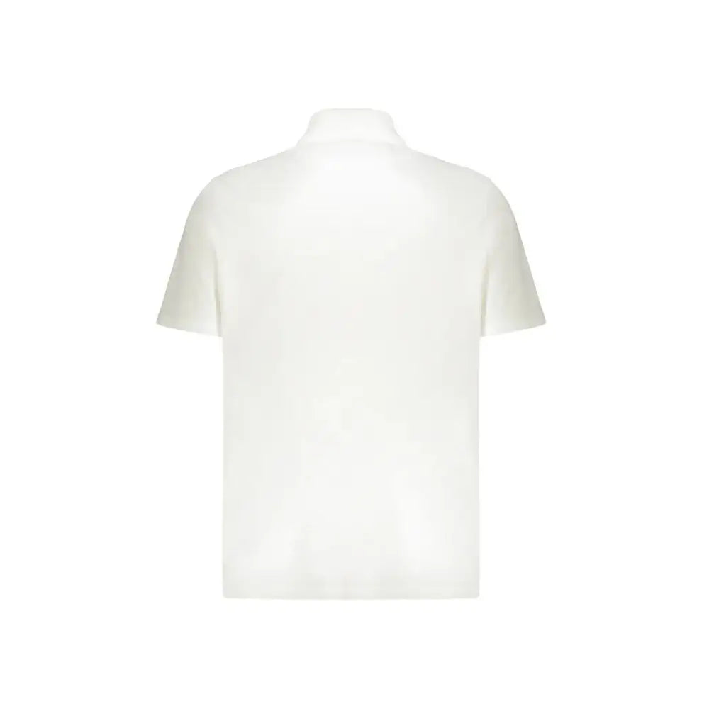 Polo shirt blanc en coton balmain à manches courtes avec col classique et design minimaliste propre