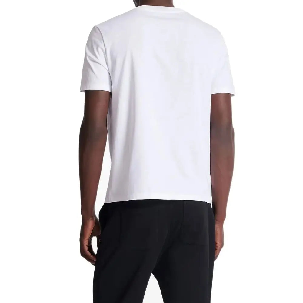 T-shirt balmain blanc en coton à manches courtes col rond idéal pour un usage quotidien