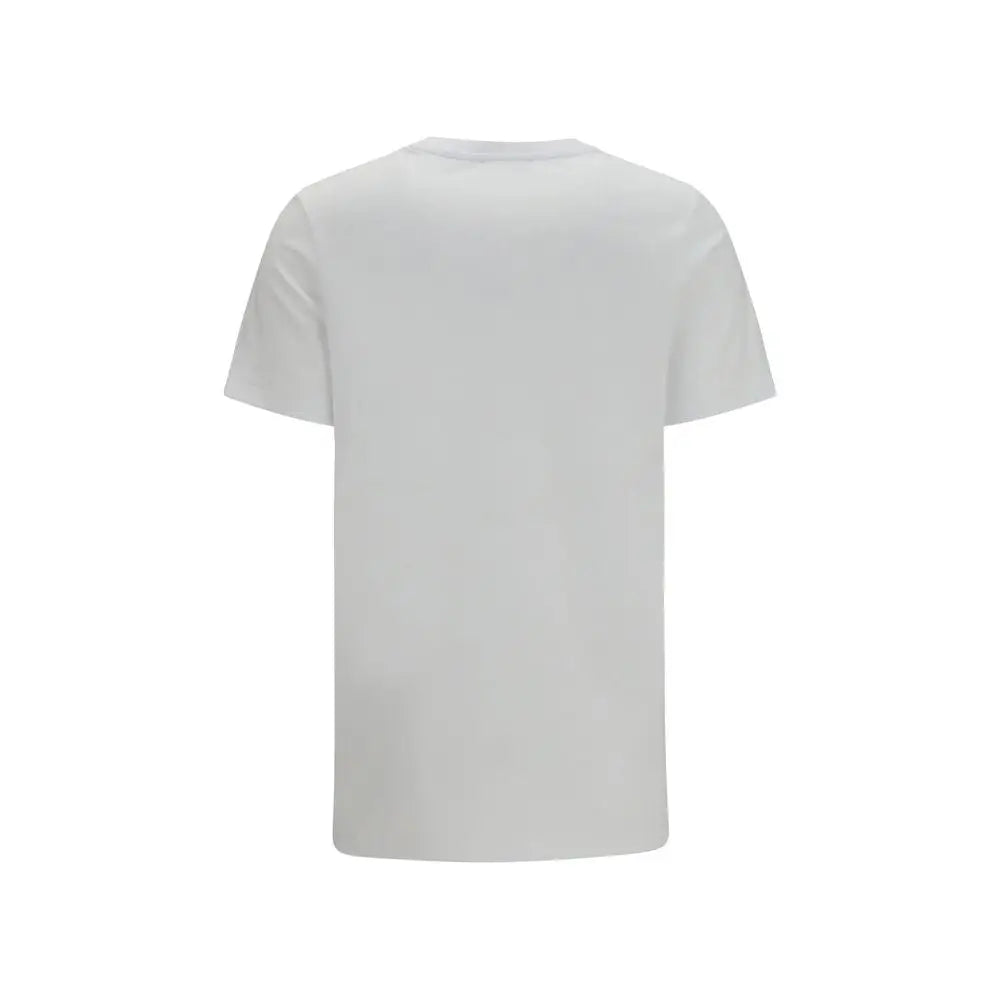 T-shirt balmain en coton blanc avec col rond simple et manches courtes pour un style décontracté