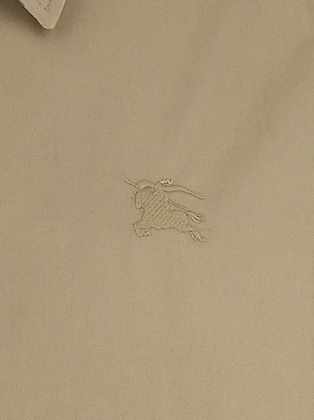 Veste beige burberry en coton avec logo équestre brodé sur la poitrine
