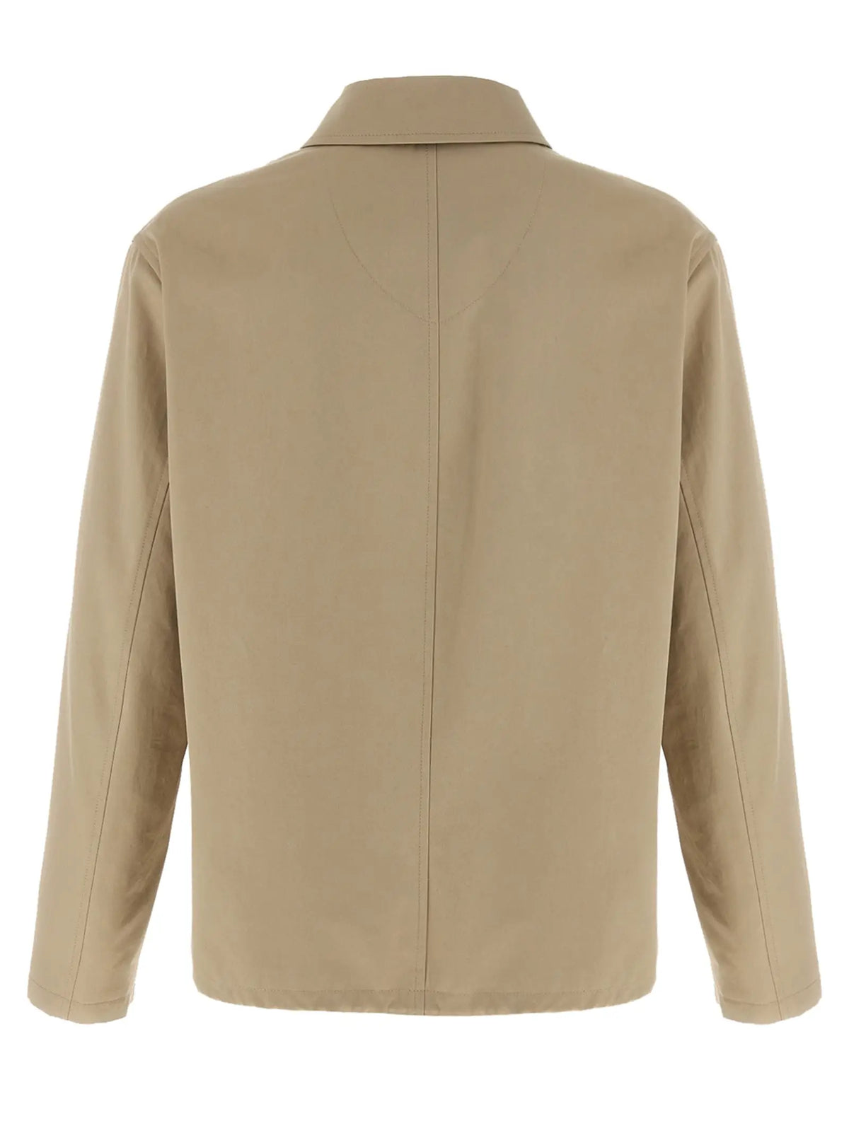 Veste beige burberry pour homme en coton manches longues col classique design minimaliste