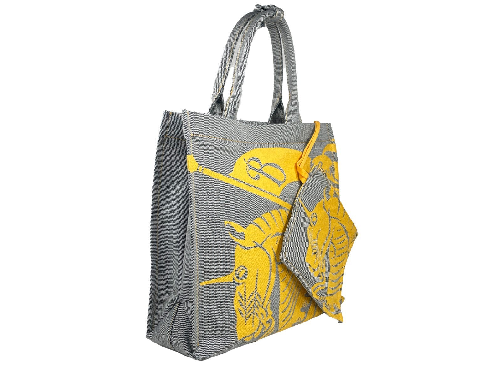 Sac tote en toile Burberry EKD avec pochette à monnaie, design emblématique et logo visible.