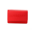 Petit sac bandoulière burberry hampshire rouge en cuir lisse avec logo burberry embossé en relief