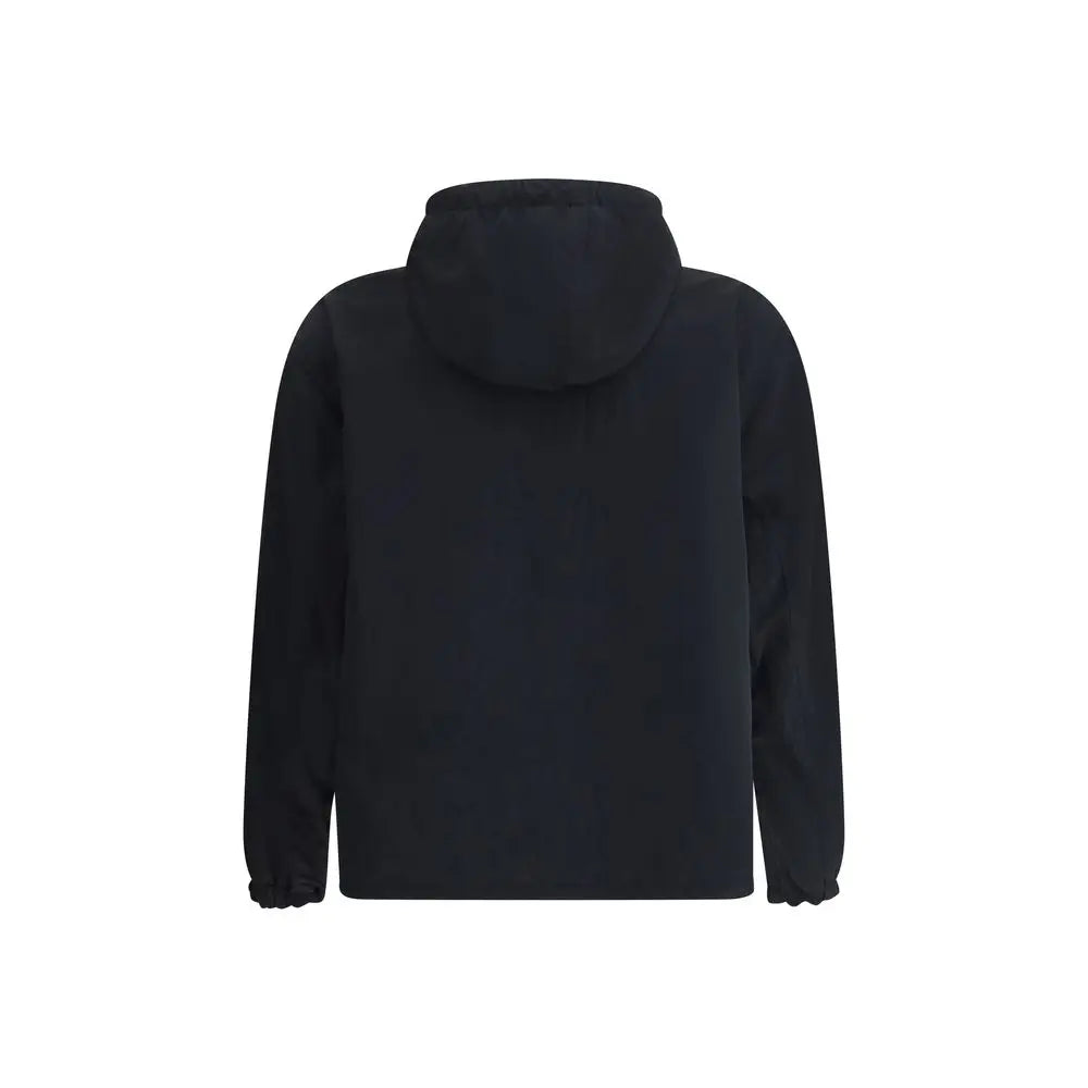 Veste burberry multicolore en polyester avec capuche noire et poignets côtelés au design minimaliste