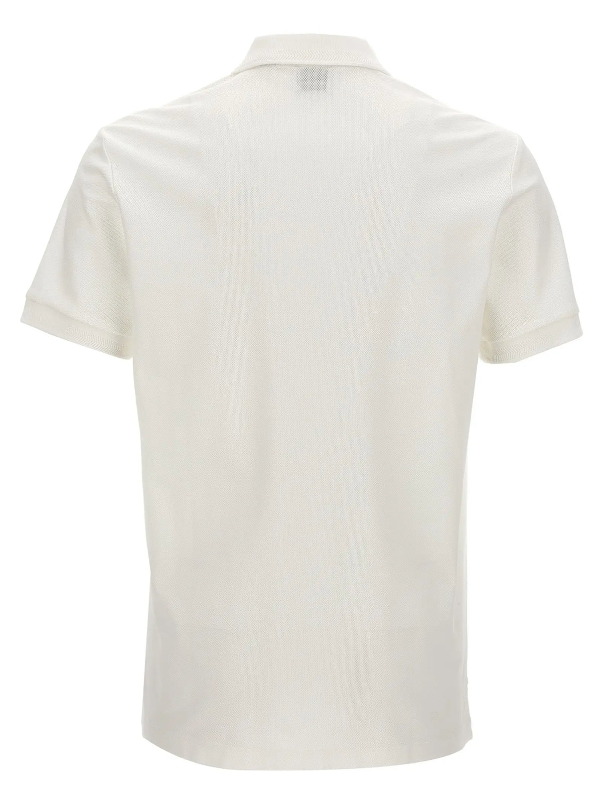 Polo blanc en coton burberry à manches courtes avec col classique et coutures soignées