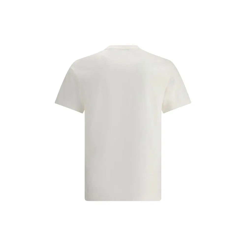 T-shirt burberry blanc en coton minimaliste avec col rond simple et manches courtes