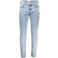Jean calvin klein azzurro homme en coton bleu clair coupe slim avec design classique cinq poches