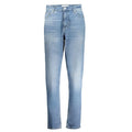 Jean en coton calvin klein azzurro femme bleu clair coupe droite design cinq poches classique