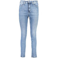 Jean skinny femme calvin klein azzurro en coton bleu clair avec coupe slim et cinq poches classiques