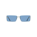 Lunettes de soleil femme calvin klein azzurro metal bleu avec monture métallique élégante et design minimaliste