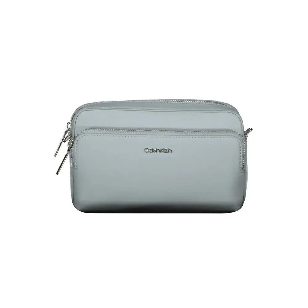 Sac bandoulière calvin klein azzurro gris clair en polyester avec design minimaliste et fermetures éclair argentées