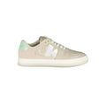 Calvin klein beige sneaker femme en polyuréthane avec logo blanc, basse, beige et vert menthe