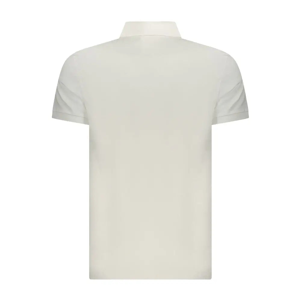 Polo homme calvin klein bianco en coton blanc casse manches courtes avec col classique et coutures soignées