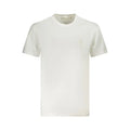 T-shirt homme calvin klein bianco en coton off-white minimaliste col rond classique manches courtes