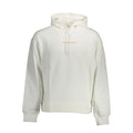 Sweatshirt homme calvin klein bianco coton crème avec logo orange brodé poitrine