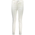 Jeans skinny blancs calvin klein bianco en coton avec un design épuré et une coupe ajustée classique